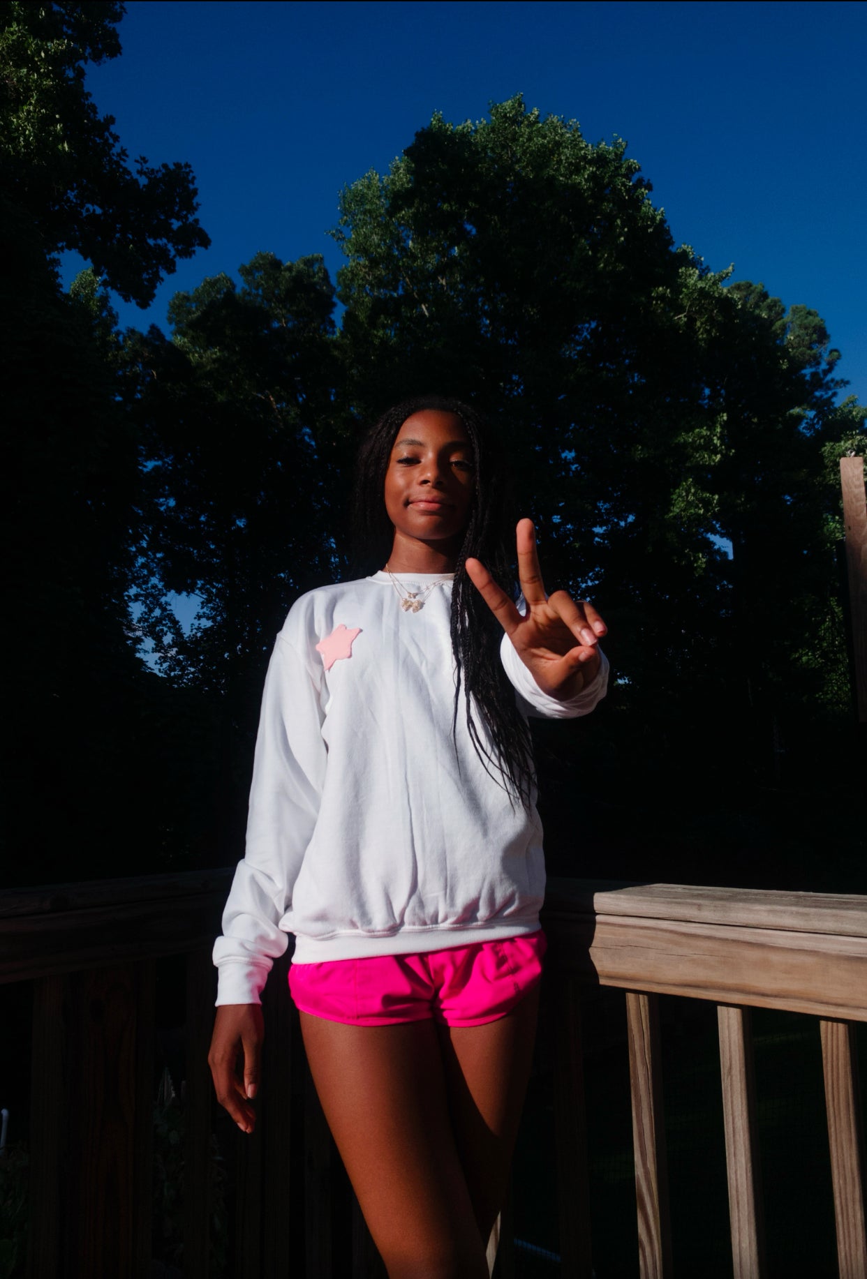 PINK STARFISH CREWNECK