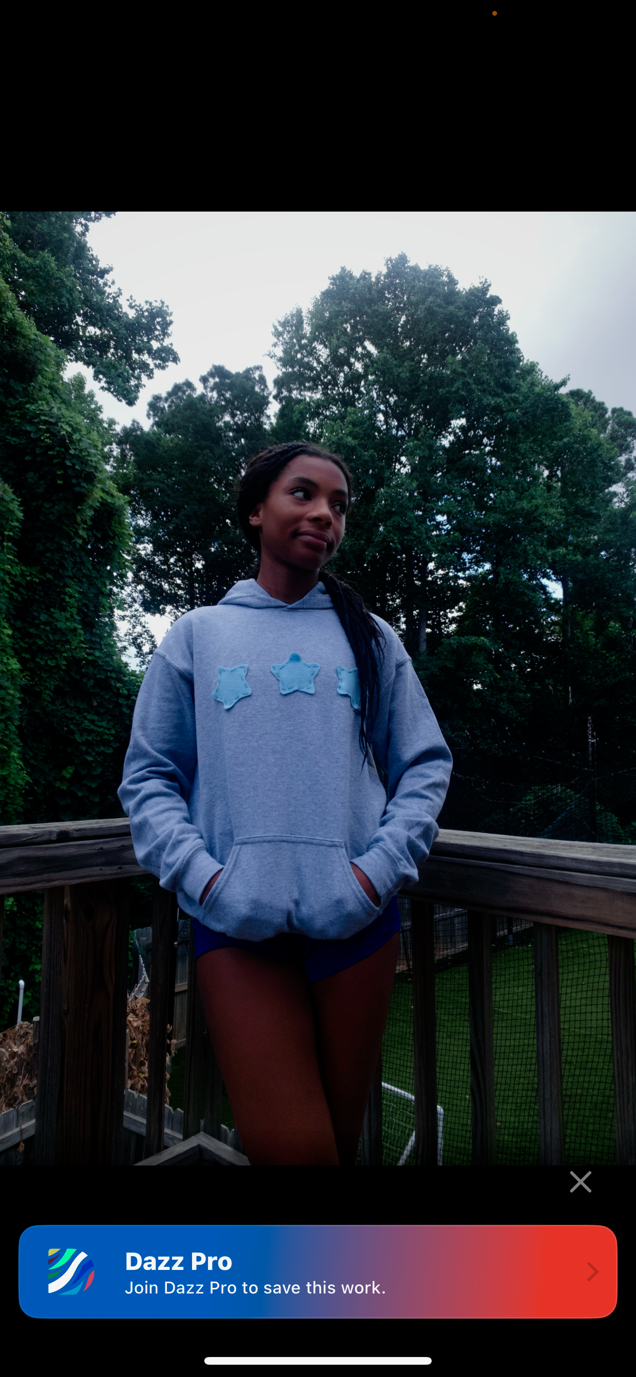 GREY SWEATSHIRT WITH TEAL STARS