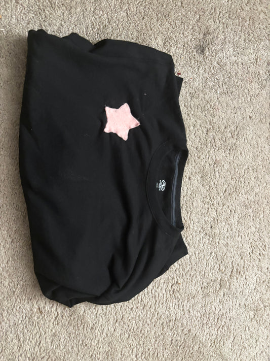 PINK STARFISH CREWNECK (BLACK)