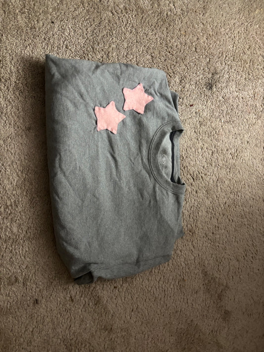 PINK STARFISH CREWNECK (GREY)